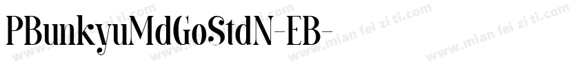 PBunkyuMdGoStdN-EB字体转换