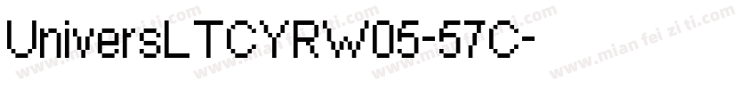 UniversLTCYRW05-57C字体转换