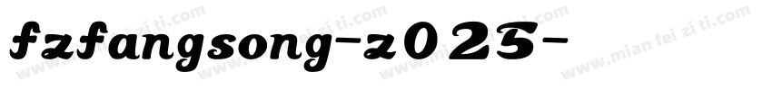 fzfangsong-z025字体转换