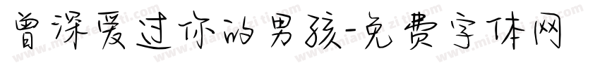 曾深爱过你的男孩字体转换
