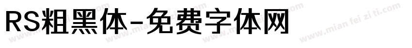 RS粗黑体字体转换