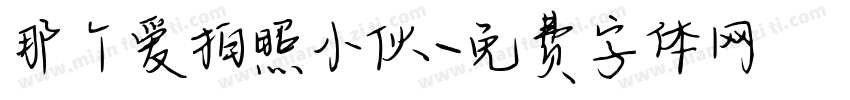 那个爱拍照小伙字体转换