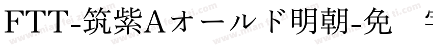 FTT-筑紫Aオールド明朝字体转换