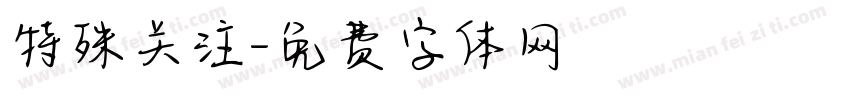 特殊关注字体转换