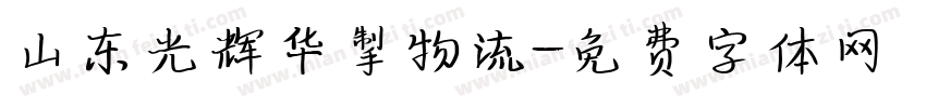 山东光辉华掣物流字体转换