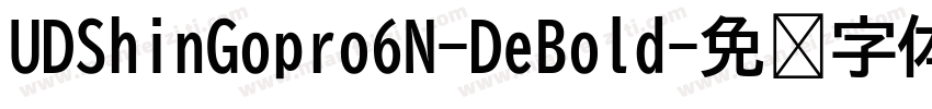 UDShinGopro6N-DeBold字体转换