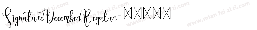 SignatureDecemberRegular字体转换