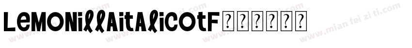 LemonillaItalicotf字体转换