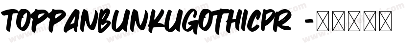 ToppanBunkuGothicPr6字体转换