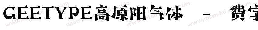 GEETYPE高原阳气体怪字体转换