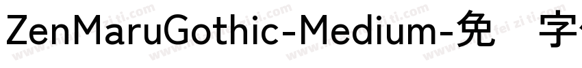 ZenMaruGothic-Medium字体转换