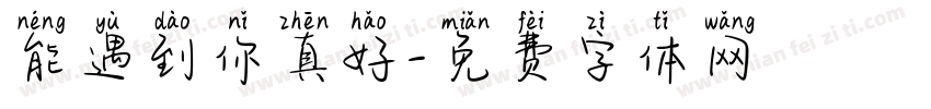 能遇到你真好字体转换
