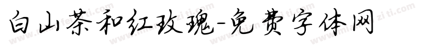 白山茶和红玫瑰字体转换