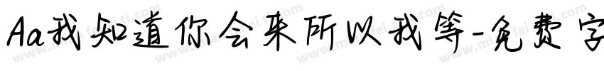 Aa我知道你会来所以我等字体转换