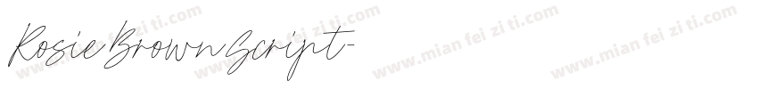 RosieBrownScript字体转换