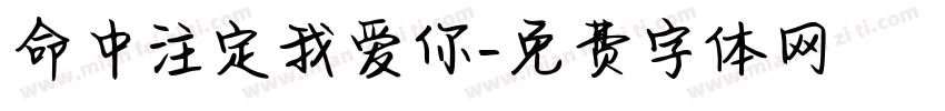 命中注定我爱你字体转换