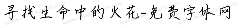 寻找生命中的火花字体转换