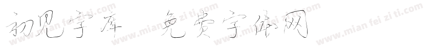 初见字库字体转换