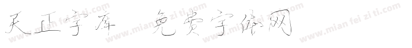 天正字库字体转换