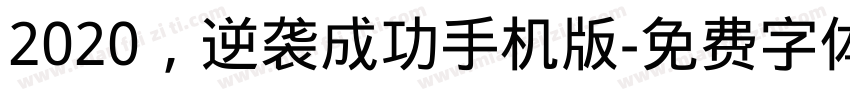 2020，逆袭成功手机版字体转换