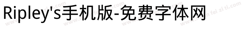 Ripley's手机版字体转换