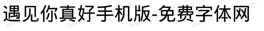 遇见你真好手机版字体转换