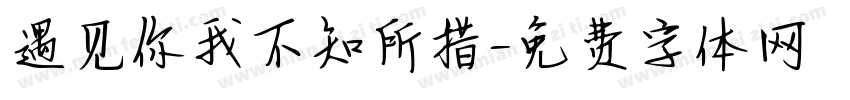 遇见你我不知所措字体转换
