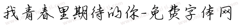 我青春里期待的你字体转换