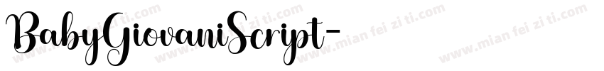 BabyGiovaniScript字体转换