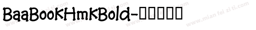 BaaBookHmkBold字体转换