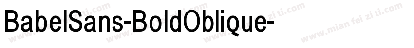 BabelSans-BoldOblique字体转换