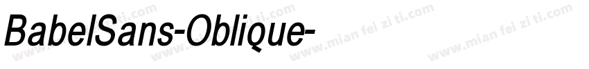 BabelSans-Oblique字体转换