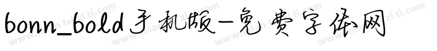 bonn_bold手机版字体转换