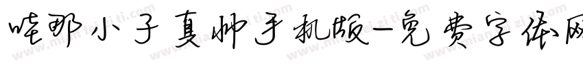 哇那小子真帅手机版字体转换