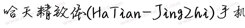 哈天精致体(HaTian-JingZhi)手机版字体转换