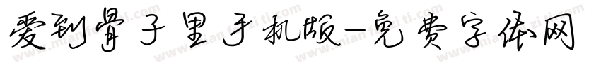 爱到骨子里手机版字体转换