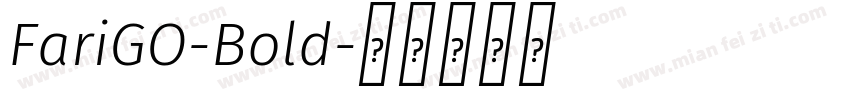 FariGO-Bold字体转换