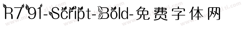 R791-Script-Bold字体转换