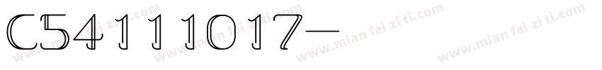 C54111017字体转换