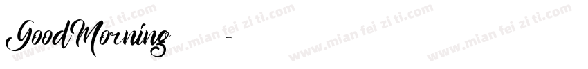 GoodMorning英文字体字体转换