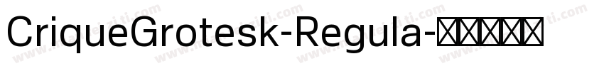 CriqueGrotesk-Regula字体转换