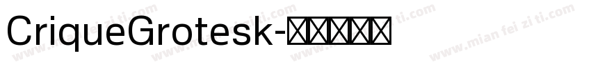 CriqueGrotesk字体转换