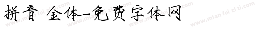 拼音廋金体字体转换