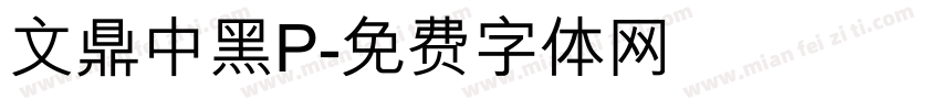 文鼎中黑P字体转换