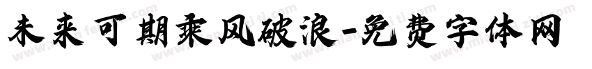 未来可期乘风破浪字体转换