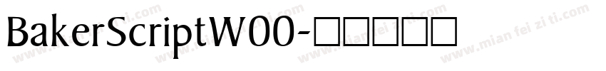 BakerScriptW00字体转换