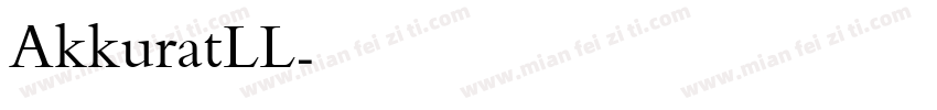 AkkuratLL字体转换