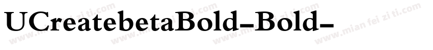 UCreatebetaBold-Bold字体转换