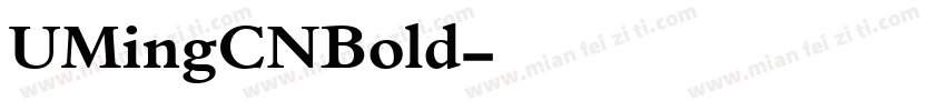 UMingCNBold字体转换