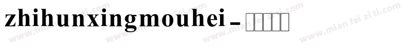 zhihunxingmouhei字体转换